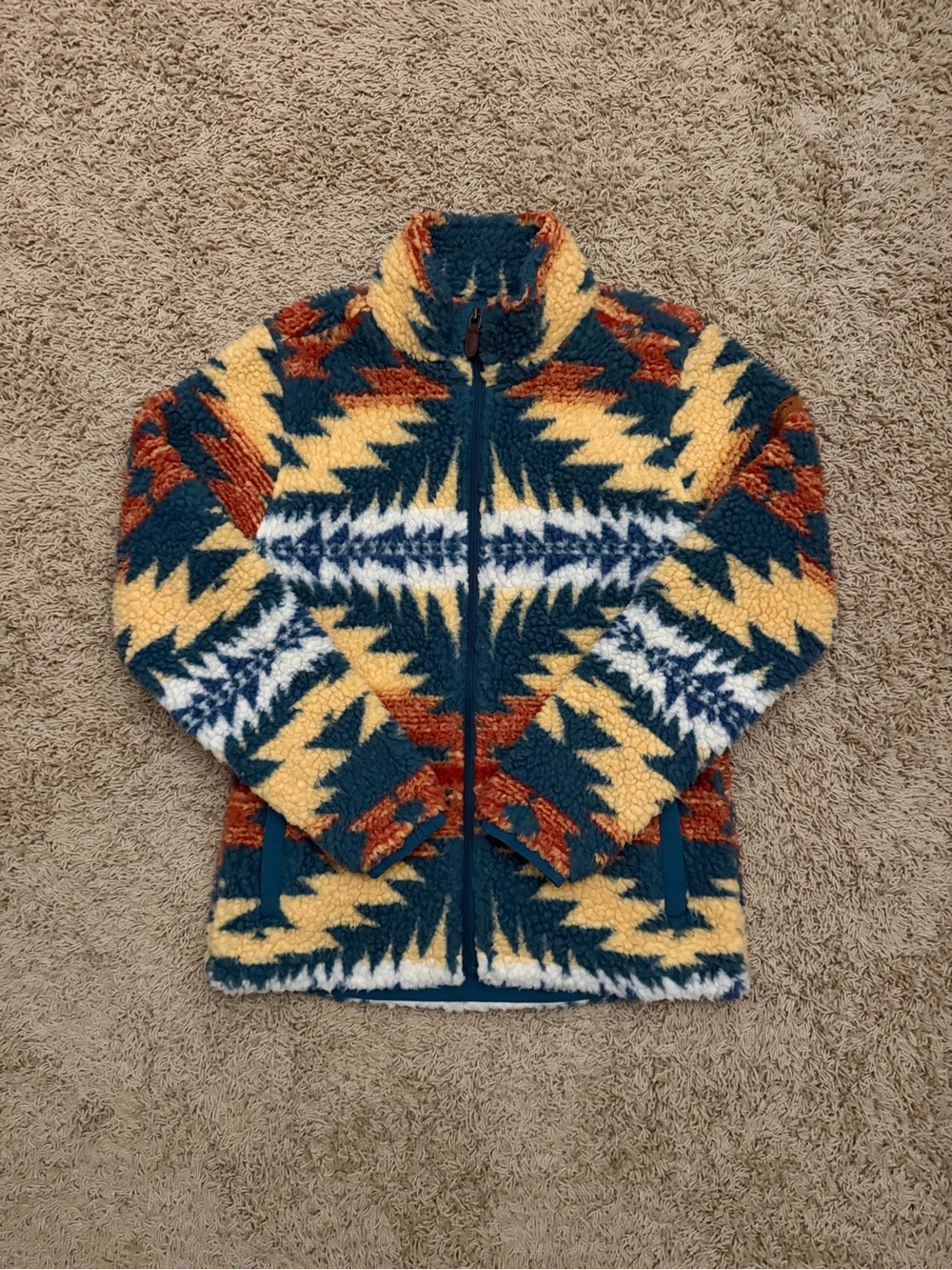 Ariat x Pendleton Sherpa Fleece Jacket Women’s Small Southwestern Aztec Full Zip